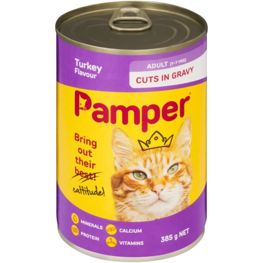 Pamper Adult Chunks In Gravy Turkey 385g