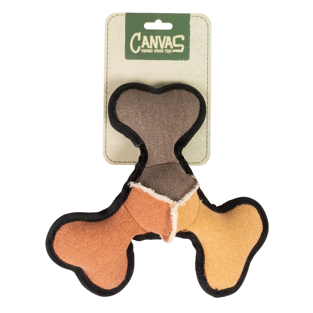 Duvo Dog Toy Canvas Boomerang Bone