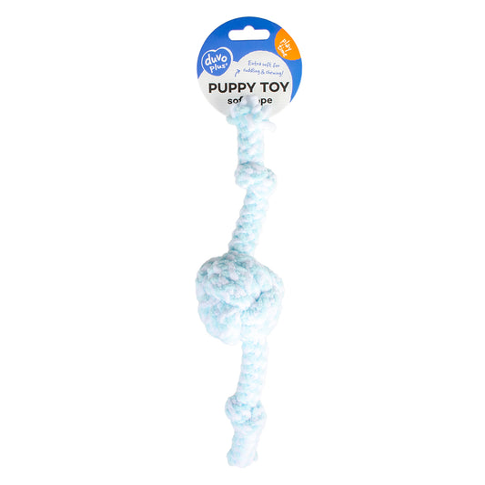 Duvo Dog Toy Puppy Soft Rope Ball W/2 Knots