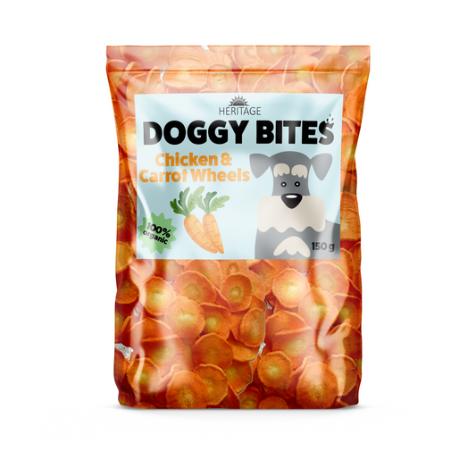 Doggie Bites Chicken&Carrot Wheels 150g