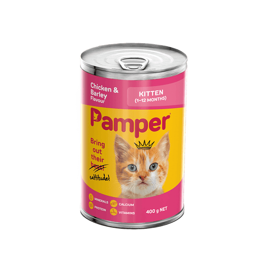 Pamper Kitten Chicken & Barley 400g
