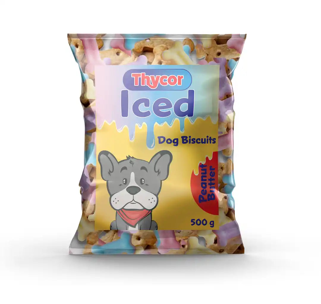 Thycor Dog Biscuits Peanut Butter Iced 500g