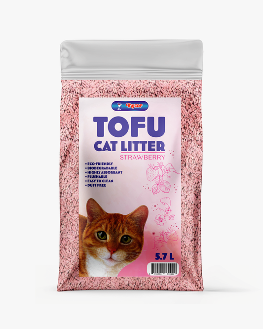 Thycor Tofu Cat Litter Strawberry 5.7L