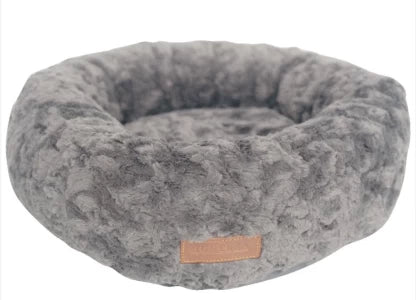 Huntlea Calming Kuddler Round Bed Light Grey