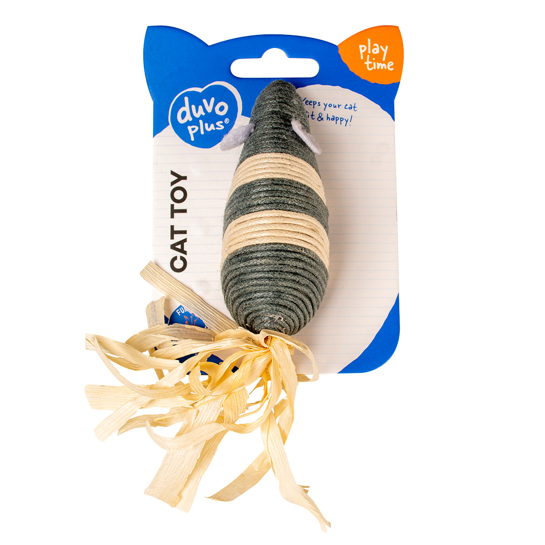 Duvo Cat Toy Rope Mouse With Corn Strings