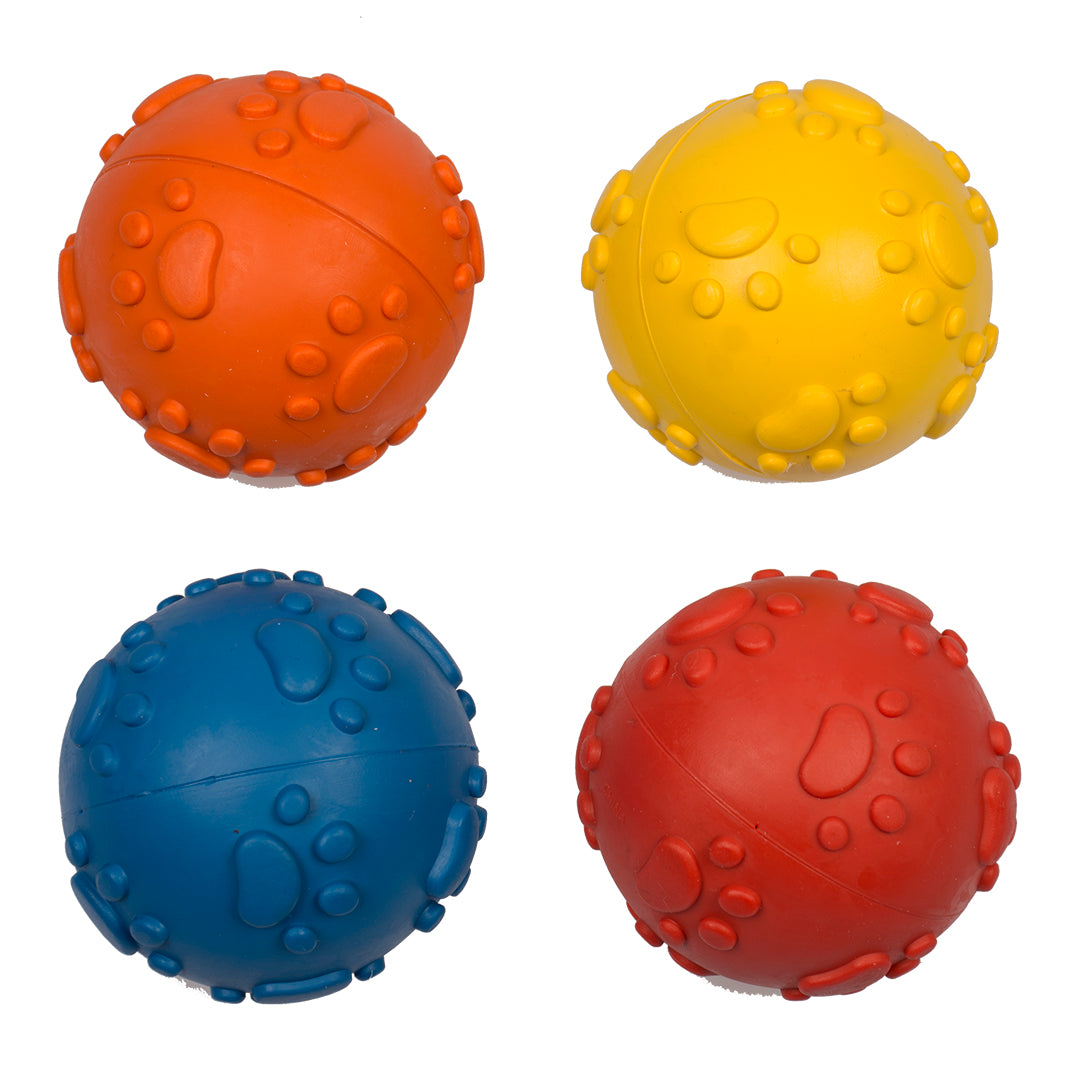 Duvo Dog Toy Rubber Ball With Paws 7cm